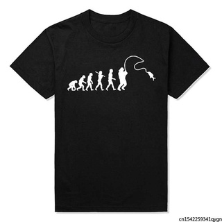 เสื้อยืด พิมพ์ลาย Nieuwe Evolution Fishinger Mannen Zomer Vis Joke Visser Karper Korte Mouw Grappige เหมาะกับของขวัญ สํา