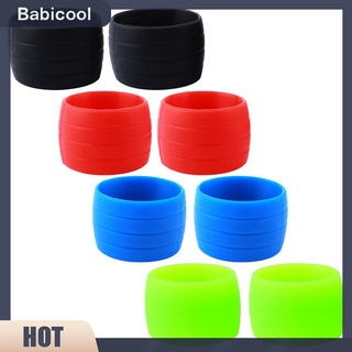 Babicool แหวนยางซิลิโคน กันน้ํา ทนต่อการสึกหรอ สําหรับแฮนด์บาร์รถจักรยาน 1 คู่