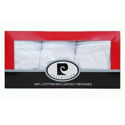 Pierre Cardin PB-100 (PACK3) กางเกงชั้นใน Classic Soft Design สีขาวล้วน ราคา ถูกที่สุด ดีลบีเคเค แกลเลอรีภาพที่ 4