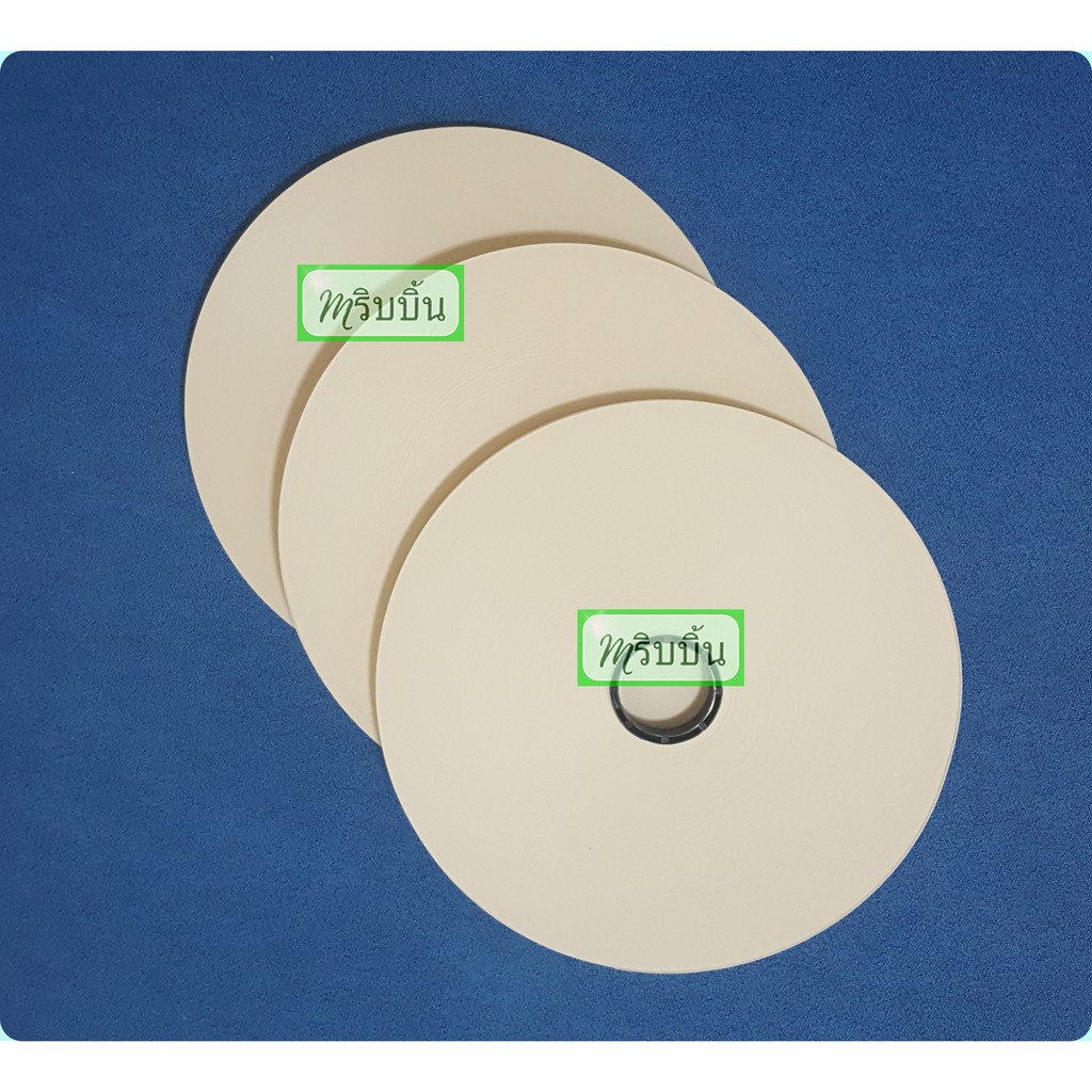 ริบบิ้นตรามงกุฎเนื้อทราย สีครีม เบอร์ 2