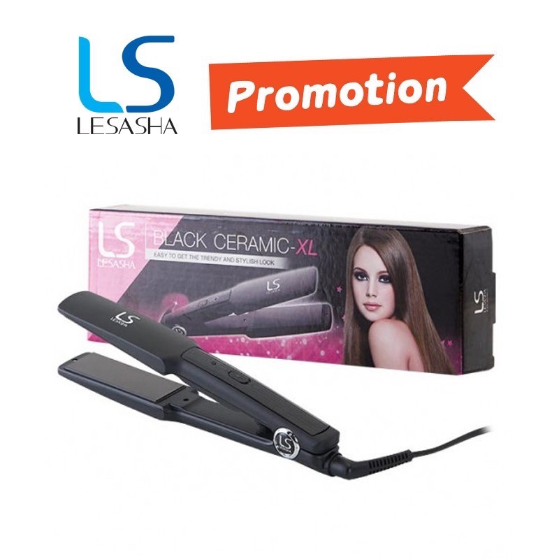 Lesasha เครื่องหนีบถนอมเส้นผม รุ่น LS0320  เครื่องหนีบผมตรง แผ่นเคลือบเซรามิคสีดำ