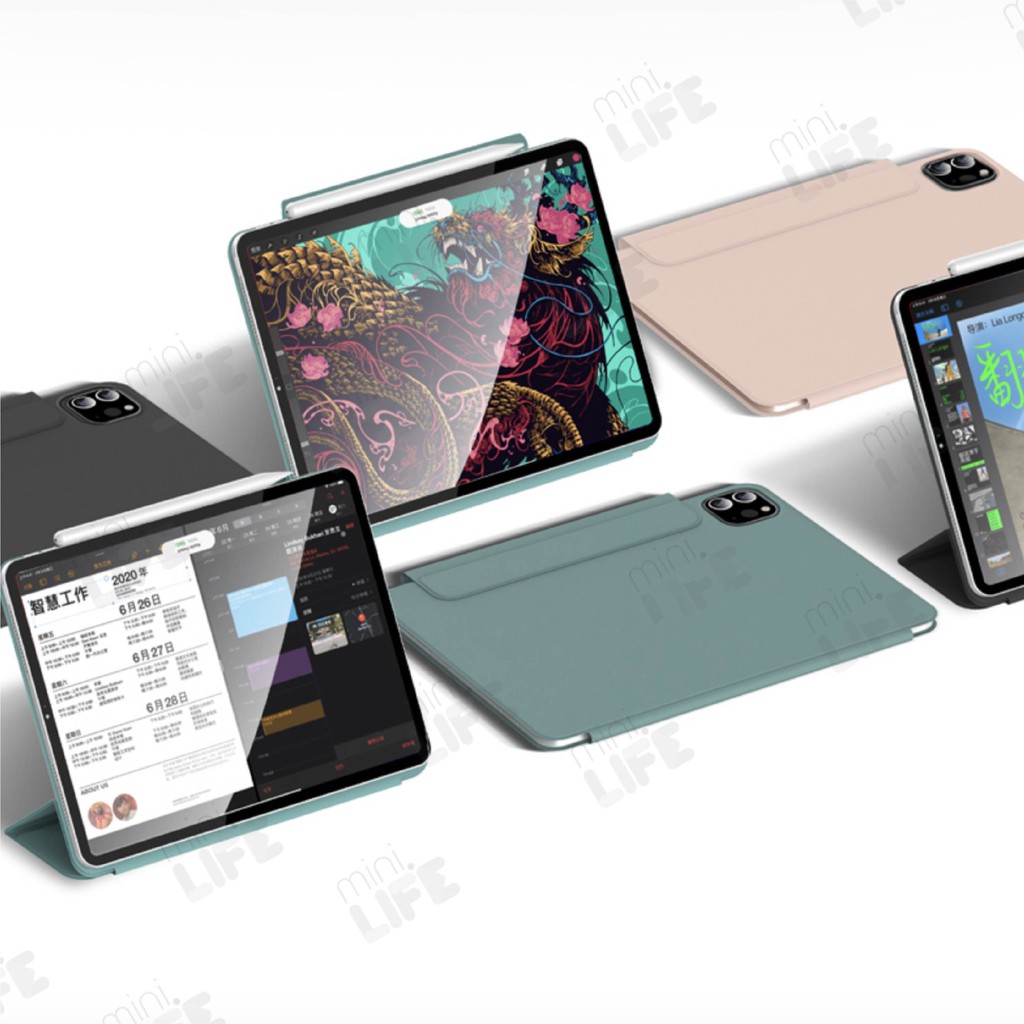 【 พร้อมส่ง 】 เคส สำหรับ ไอแพด case for iPad tablet Pro Air 6 7 11 13 Magnetic smart folio 2018 แม่เหล็ก เก็บปากกา ราคา ถูกที่สุด ดีลบีเคเค แกลเลอรีภาพที่ 9