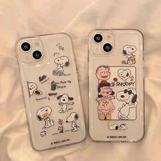 OPPO Reno 7 Z 5 F 5F 7Z 4G 5G A96 A76 A16 A54 A15 A15S A53 A33 2020 A52 A72 A92 A31 A74 A95 A94 A1K A3S A9 A5 2020 A7 A5 S A12 A11K A37 Reno7 Reno5 Neo 9 Angel Eyes Cartoon Snoopy Fine Hole Anti-fall Clear Soft Phone Case 1STD 05