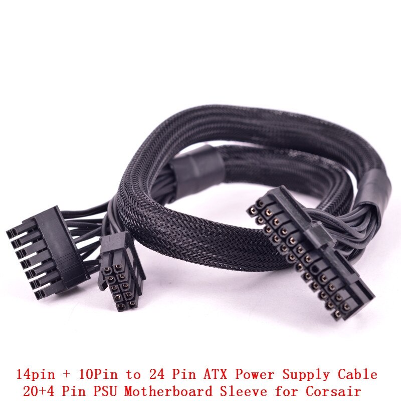10+18Pin ถึง 24Pin 20+4Pin ATX แหล่งจ่ายไฟสายการทําเหมืองแร่ PSU สําหรับ Corsair RM1000 RM850 RM750 