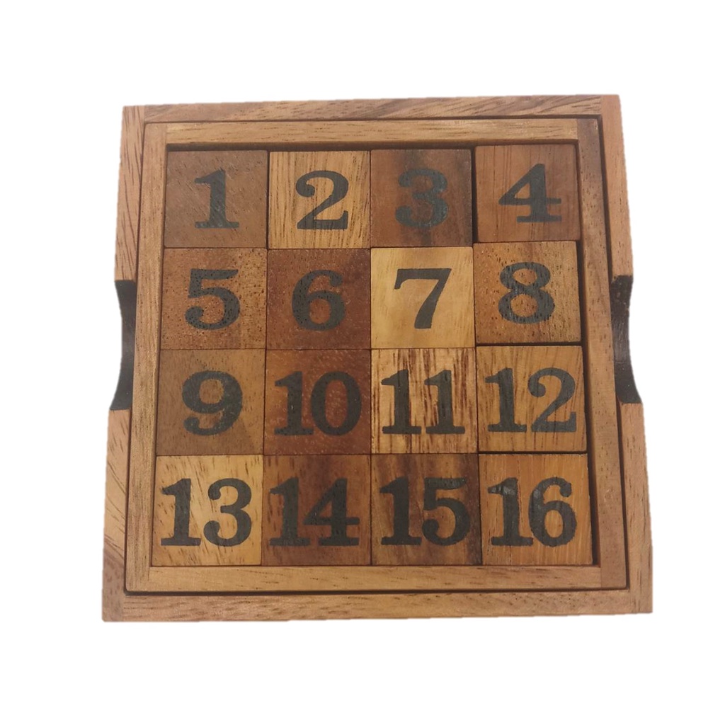 เกมไม้ ของเล่นไม้ เกมเรียงตัวเลขไม้ Sliding Block Puzzle (1-16 Puzzle & 1- 25 Puzzle)เกมแก้ปริศนาเคลื่อนย้ายตัวเลข