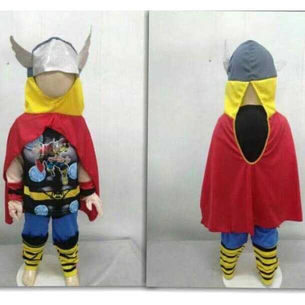 ชุดซุปเปอร์ฮีโร่ ชุด Thor (7) Size เด็กเล็ก Size S (1-2) Size M (2-3) Size L (3-4) Size เด็กโต Size 
