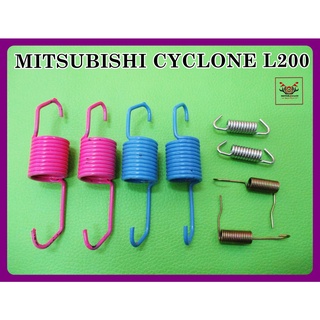 MITSUBISHI CYCLONE L200 "REAR" SPRING BRAKE SET (8 PCS.) // สปริงคันเบรกหลัง รถใหญ่มิตซู สีม่วง สีฟ้า สีดำ สีเงิน