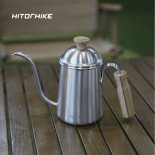 Hitorhike กาดริปกาแฟ (สินค้าจากไทยพร้อมส่ง)กาคอห่าน กาสแตนเลส ด้ามจับไม้สวยงาม