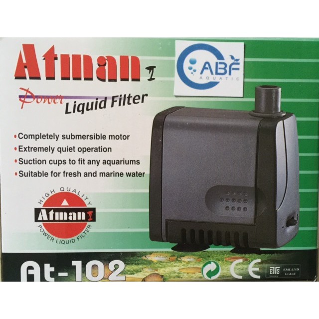 ปั๊มน้ําใต้น้ํา ATMAN AT-102 สําหรับตู้ปลาน้ําจืดและน้ําเค็ม