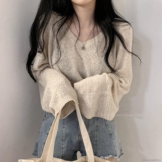 เสื้อเชิ้ตแขนยาวกันแดดทรงหลวมสําหรับผู้หญิง