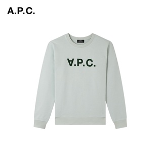 A.p.c เสื้อกันหนาวแขนยาว ลายโลโก้ SWEAT VPC สีพื้น แฟชั่นฤดูใบไม้ร่วง และฤดูหนาว สําหรับผู้ชาย