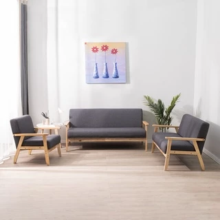 DECOS โซฟา 3 ที่นั่ง รุ่นบิสกี้ สีเทา |AB|