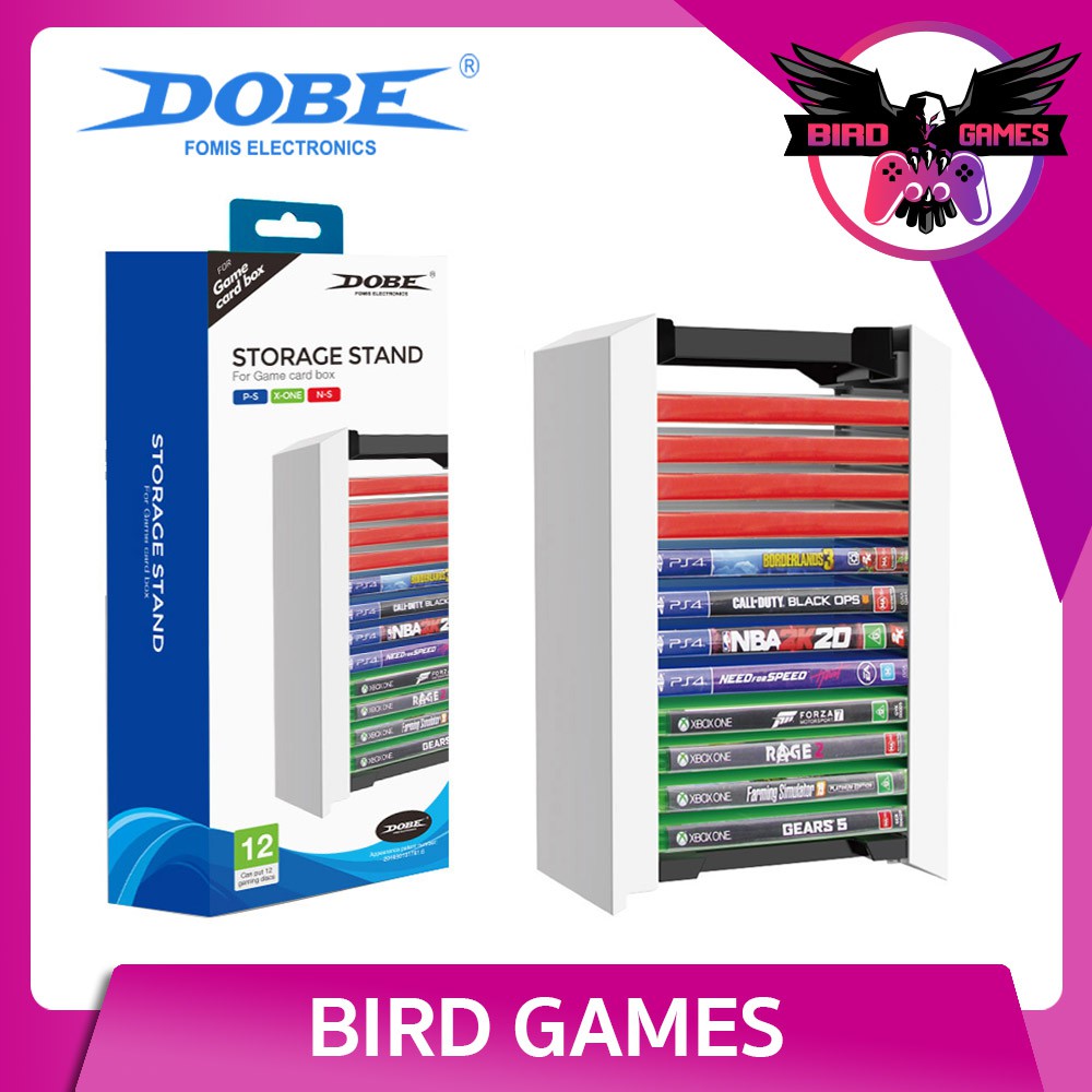 ชั้นวางแผ่นเกมส์ 12 แผ่น Dobe PS5 Storage Stand [Ps4 Nintendo Switch Ps5] [ชั้นวางแผ่นเกมส์] [Dobe P