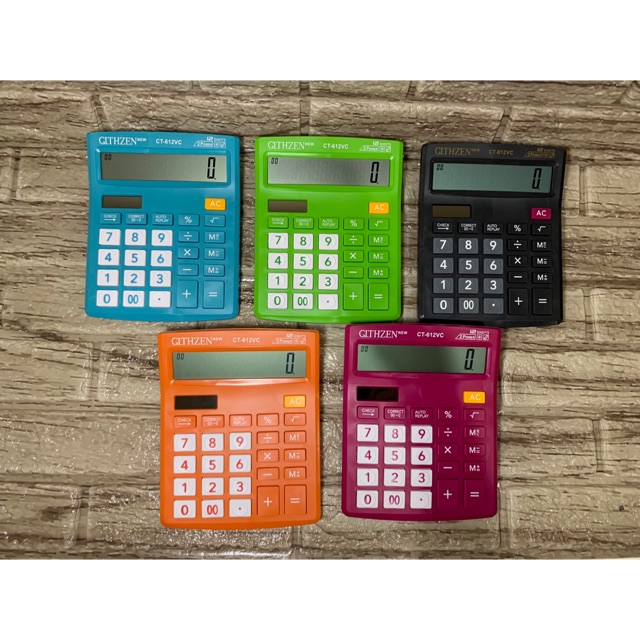 เครื่องคิดเลข รุ่น CT-612VC / 817 สีสดใส ขนาด 1215 cm รูปที่ 2