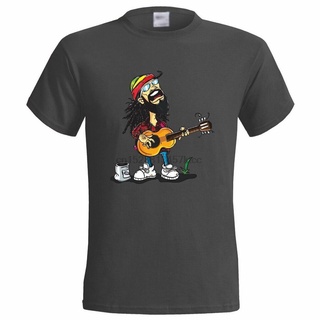 เสื้อยืด พิมพ์ลาย Reggae Busker Rasta Musician Marley สไตล์เรโทร สําหรับผู้ชาย