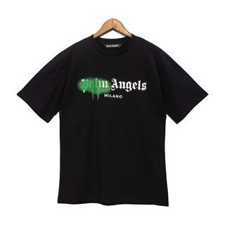 Palm ANGELS เสื้อยืดลําลอง แขนสั้น คอกลม พิมพ์ลายตัวอักษรกราฟฟิติ แฟชั่น สําหรับคู่รัก