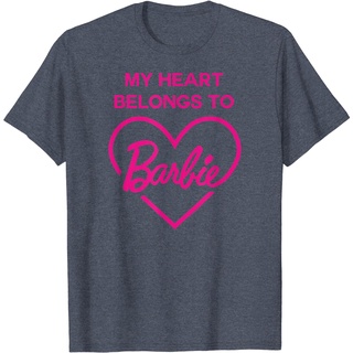 เสื้อยืดลําลอง แขนสั้น พิมพ์ลาย Barbie: My heart belong to Barbie สไตล์เกาหลี คุณภาพสูง เป็นที่นิยม สําหรับตุ๊กตาบาร์บี้