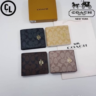 กระเป๋าสตางค์ Coach ผู้ชาย พร้อมกล่องและถุงผ้า