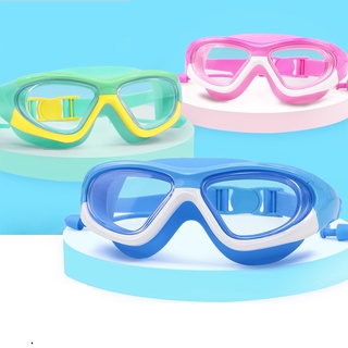แว่นตาว่ายน้ำเด็ก กันฝ้า สีสันสดใส แว่นว่ายน้ำเด็กป้องกันแสงแดด UV ไม่เป็นฝ้า แว่นตาเด็ก ปรับระดับได้ LPFL