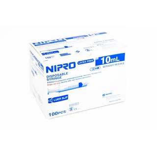 **พร้อมส่งทันที** แบ่งขาย ไซริงค์ หลอดฉีดยา Nipro 10 ml สำหรับป้อนยา ล้างจมูก syringe 10 ml  10cc แบบไม่มีหัวเข็ม