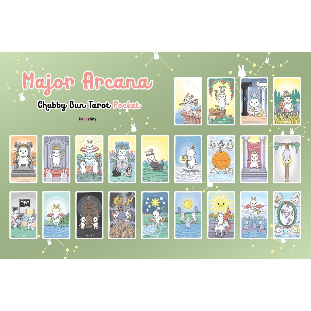 Chubby Bun Tarot Pocket Edition Ver. 4 ไพ่กระต่าย ไพ่ทาโร่ ไพ่ทาโรต์ ...