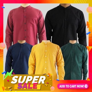 เสื้อเชิ้ตผู้ชาย แขนยาว คอจีน สีพื้น เสื้อคนอ้วน Size : M-6XL ผ้า Oxford ใส่สบาย ใส่ทำงานก็ได้ ใส่เที่ยวก็ดูดี (KJ01)