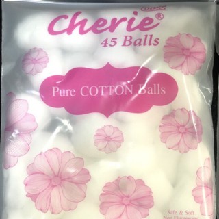 สำลี สำลีก้อน ตราเชอร์รี่ Cherie 45 Balls สำลี 45 ก้อน