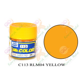 สีสูตรทินเนอร์ Mr.hobby Mr.color C113 RLM04 Yellow Semi-Gloss 10ml