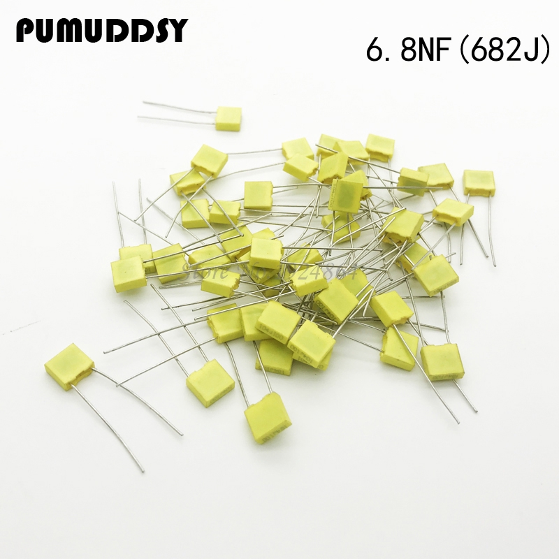 ตัวเก็บประจุพลาสติก 6 . 8 nf 682 j 100 v 5 มิลลิเมตร 20 ชิ้น