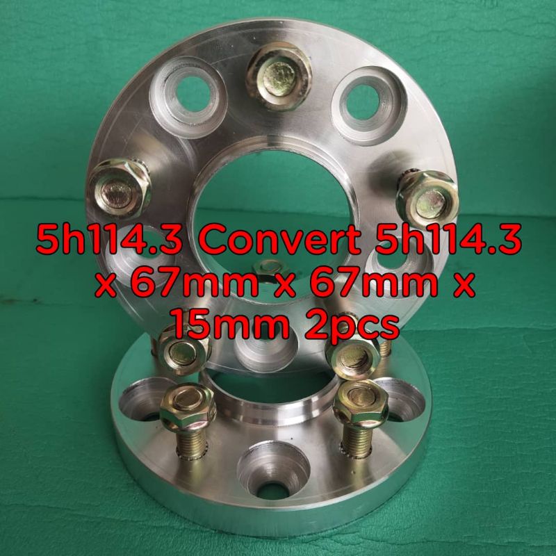 Spacer 5h114.3 แปลง 5h114.3 x 67 มม. x 67 มม. x 15 มม. 2 ชิ้น