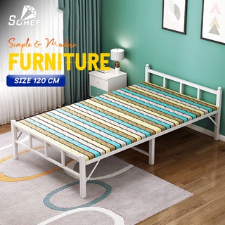 เตียงพับ เตียงเดี่ยว folding bed ไม่ต้องติดตั้ง เพียงแค่กางออกก็ใช้ได้ทันที ตอนกางออก：188*120*45CM เตียงแบบพกพา