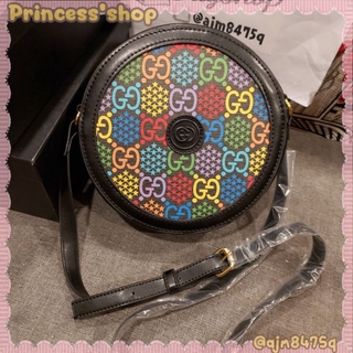 Princessshop กุชชี่กระเป๋าสะพายข้างทรงกลม7นิ้ว (มีสินค้าพร้อมส่ง)