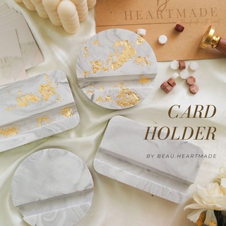 Card Holder ที่เสียบนามบัตร การ์ด ทำจานปูน เนื้อเนียนสวย จานปูน ถาดวางของ จานรองตกแต่งบ้าน ของตกแต่งบ้าน ของขวัญผู้ใหญ่