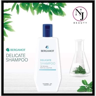 BERGAMOT เบอกาม็อท เดลิเคท แชมพู /ผมบาง หัวล้าน ผมร่วง**กล่องสีฟ้า ( ลดผมขาดหลุดร่วง สำหรับหนังศรีษะธรรมดา )