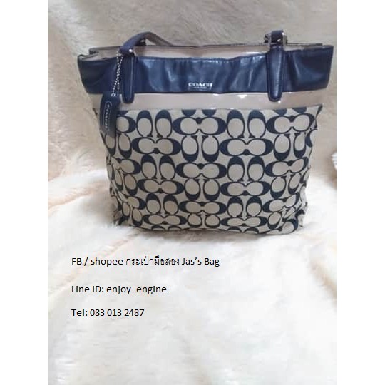 Coach แท้ Authenticate Coach Tote Bag  กระเป๋า Coach แท้ ทรง shopping