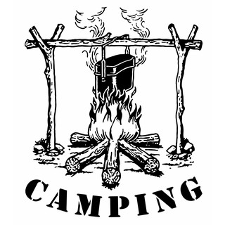 สติ๊กเกอร์แต่งรถ Camping กางเต็นท์