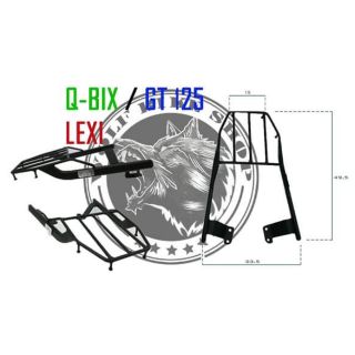 แร็คท้าย Q - Bix / GT 125 / LEXI / Freego