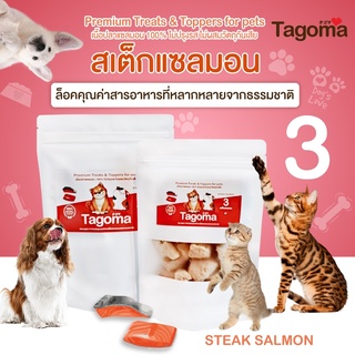 Tagoma สเต็กแซลมอนเต๋า ขนมแมว ขนมสุนัข อาหารแมว อาหารสุนัข  ขนมสัตว์เลี้ยง อาหารสัตว์เลี้ยง สัตว์เลี้ยง ฟรีซดราย