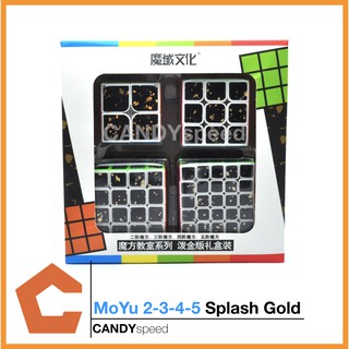 รูบิค MoYu 2-3-4-5 Gift Set Splash Gold | By CANDYspeed