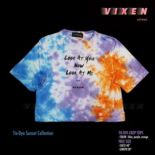 💜เสื้อยืดมัดย้อม 🌞สี Sunset พร้อมส่ง