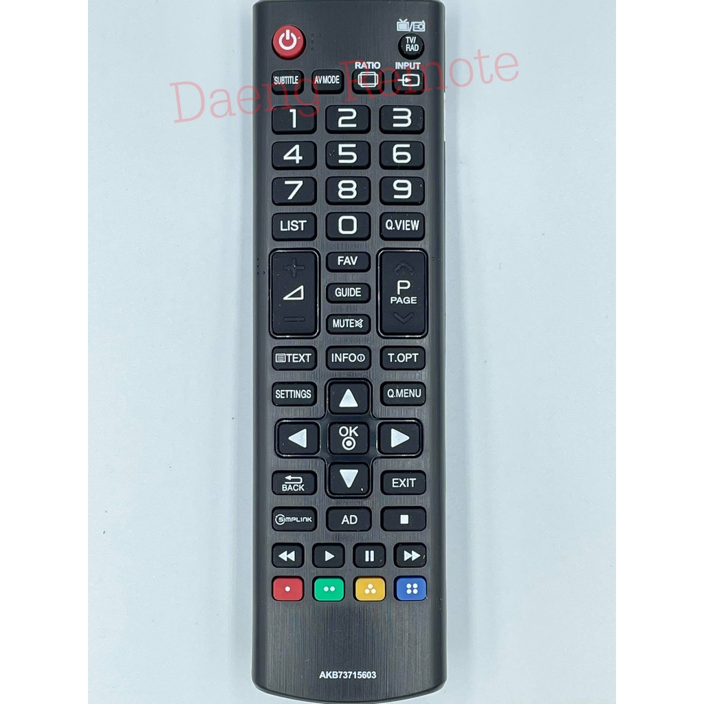 รีโมทใช้กับทีวี  LG รุ่น AKB73715603/AKB74475451