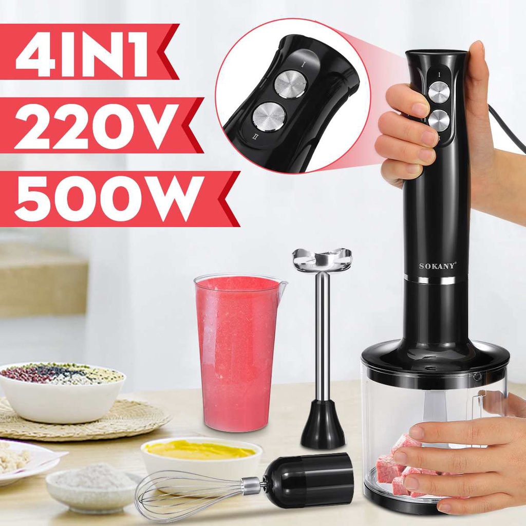 ผสม4 in 1 2Seeds Electric Blenders Meat Grinder Food Mixer Stainless ...