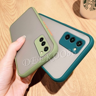 เคสโทรศัพท์มือถือ PC ใส ผิวด้าน ป้องกันเลนส์กล้อง หรูหรา สําหรับ Samsung Galaxy A03S A22 A32 A52 A72 A42 A12 A02 M12 M02 A03S A22