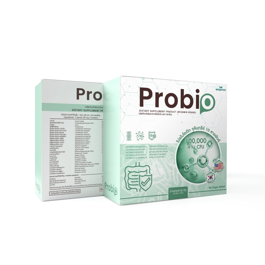 Pro bio โพรไบโอ รสช็อกโกแลตมินท์ จุลินทรีย์ โพรไบโอติกส์ 10 สายพันธุ์ จากเกาหลีใต้ (ตราวิษามิน) จำนวน 1 กล่อง 20 ซอง - รูปที่ 6
