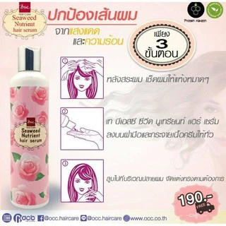 👗BSC Seaweed Nutrient Hair Serum 250ml. ซีวีด นูเทรียนท์ แฮร์ เซรั่ม บำรุง ปกป้องผม จากการเป่า ไดร์ ให้ผม ไม่ เเห้งเสีย
