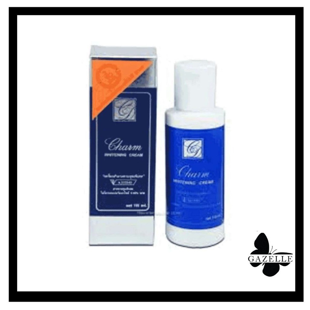 (น้ำเงิน) Charm Whitening Cream ชาร์ม ไวท์เทนนิ่งครีม  ครีมฟอกผิว 115 กรัม