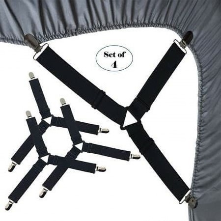สายรัดผ้าปูที่นอน สายรัดมุมเตียงนอน (1 เซต มี 4 เส้น) ยางรัดมุมเตียงนอนให้ตึง BED CLIP