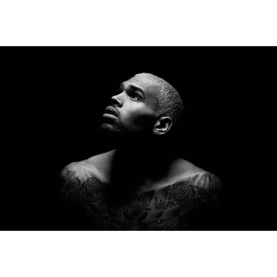 โปสเตอร์ คริส บราว Chris Brown แร็ปเปอร์ Rapper Hiphop Hip hop ฮิปฮอป Music Poster ตกแต่งบ้าน รูปภาพ โปสเตอร์ติดผนัง