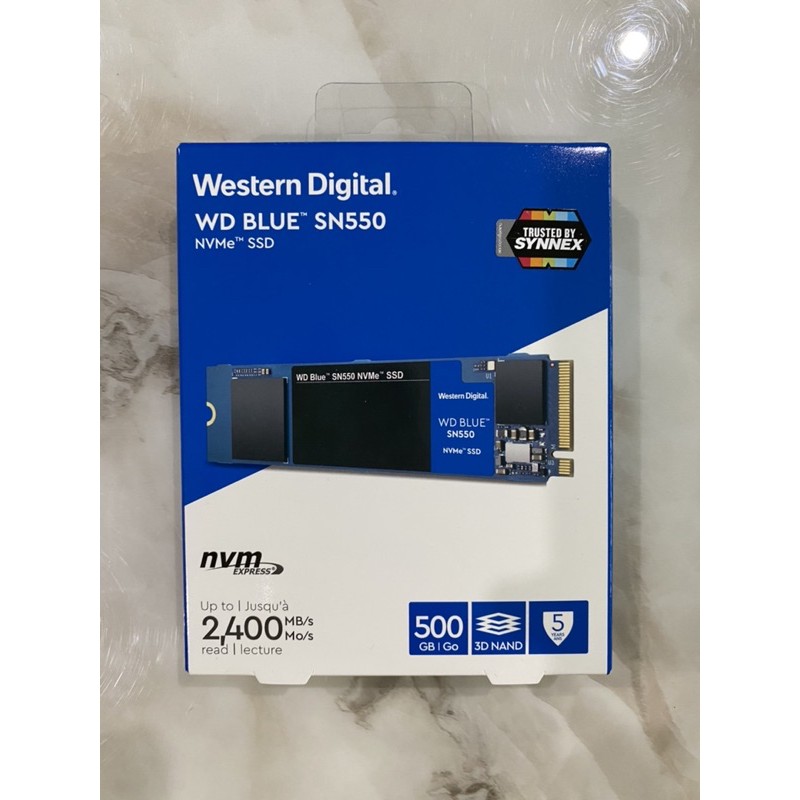 มือ 1 - WD BLUE SN550 (500GB) PCIe/NVMe M.2 2280 (WDS500G2B0C) - ประกัน 5 ปี Synnex/ACE