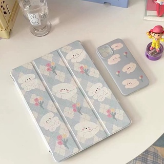 🔥พร้อมส่ง🔥เคสไอแพด gen9 gen10 air5 ขัดแตะ ลูกสุนัข น่ารัก ที่ใส่ปากกา น่ารัก เคส ipad Gen8 air4 DIY case iPad pro11 2021